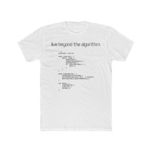 'Live Beyond the Algorithm' - Men's Crew Neck Tee