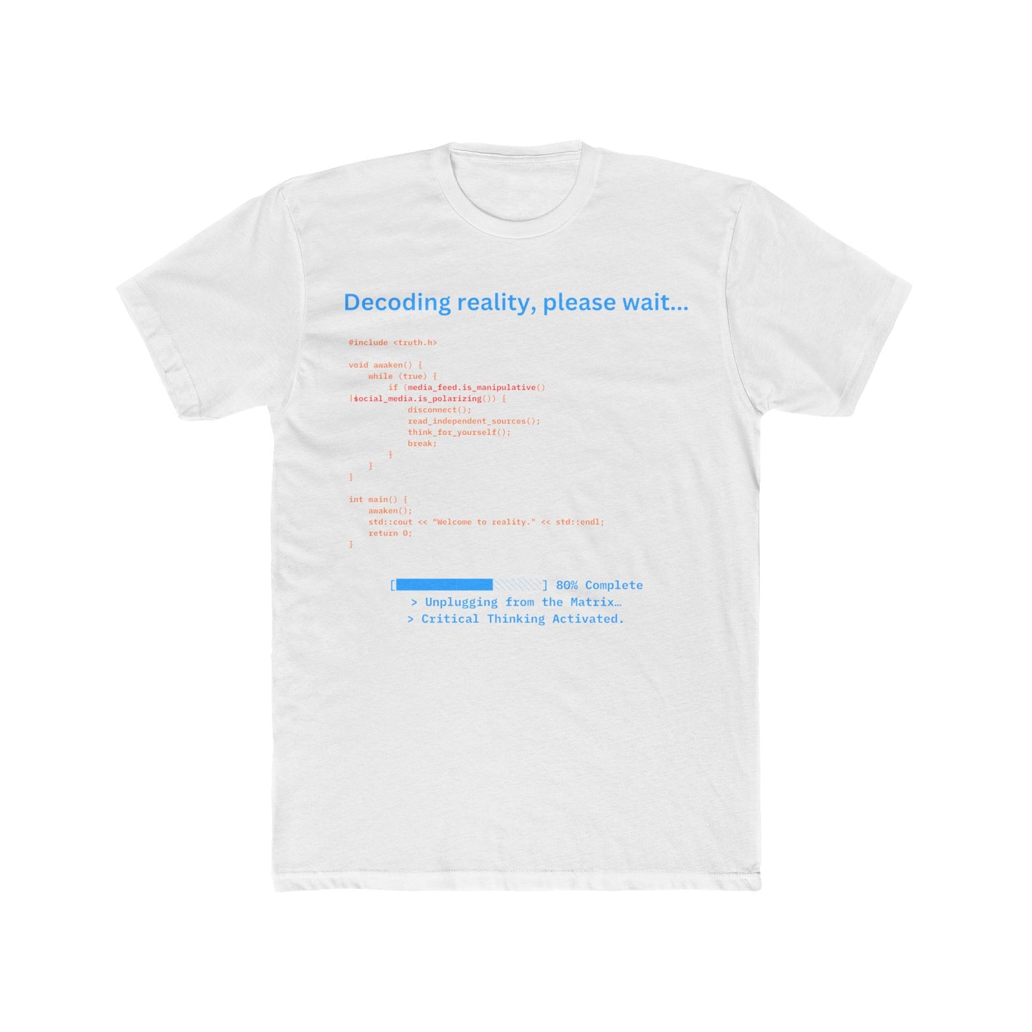 'Decoding Reality' - Men's Crew Neck Tee