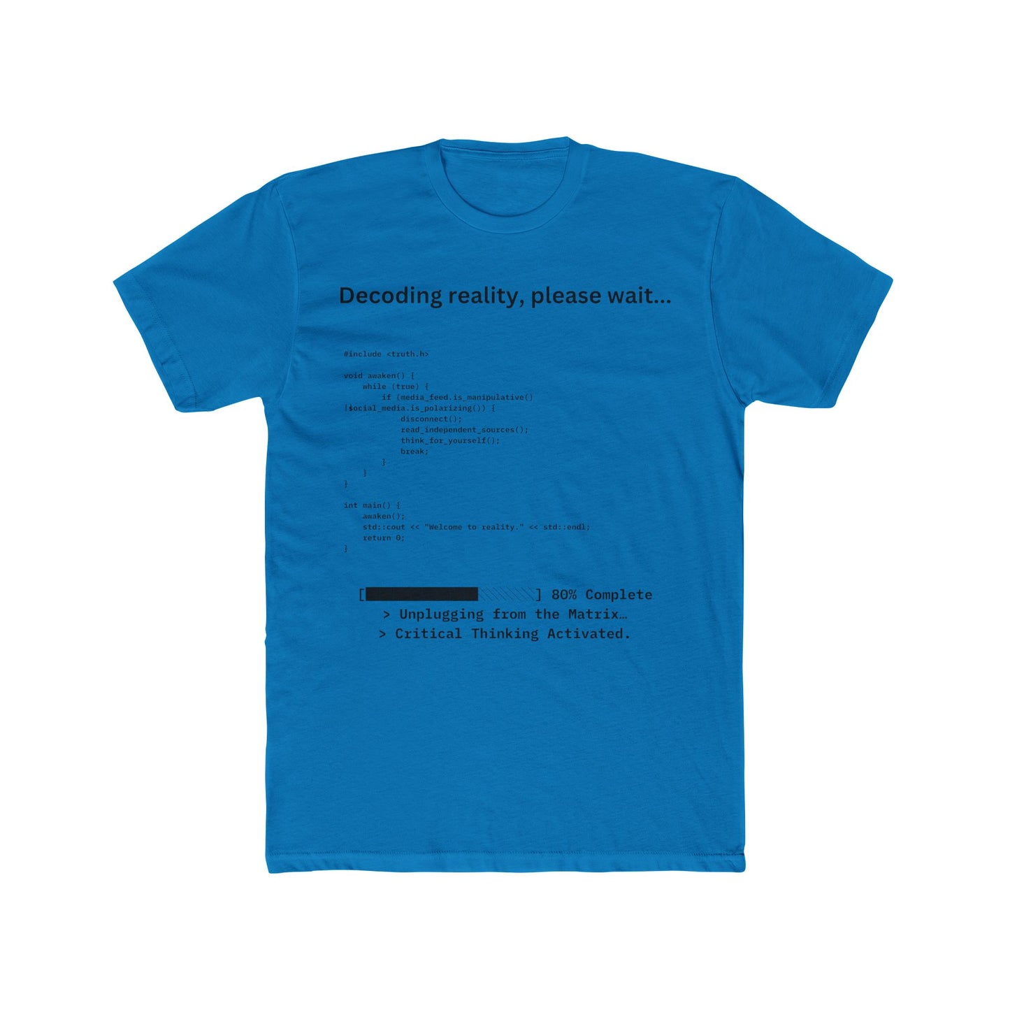 'Decoding Reality' - Men's Crew Neck Tee