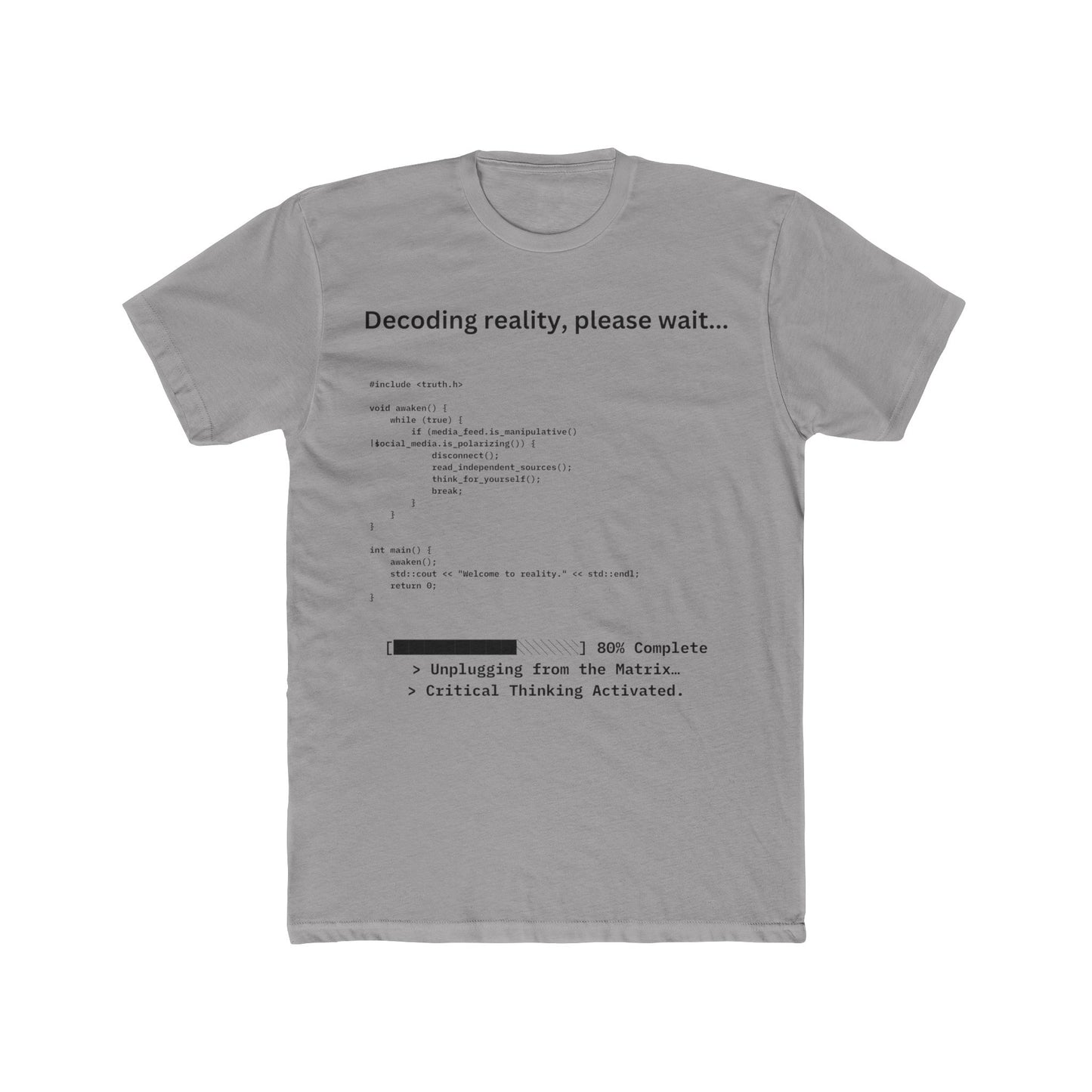 'Decoding Reality' - Men's Crew Neck Tee