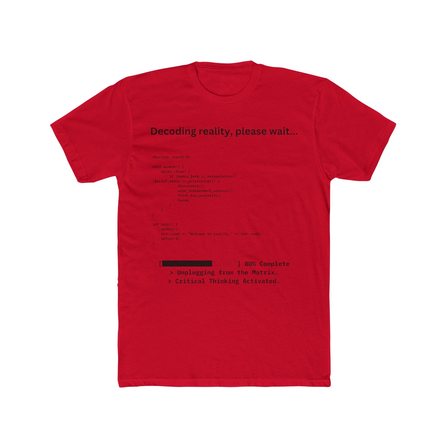 'Decoding Reality' - Men's Crew Neck Tee