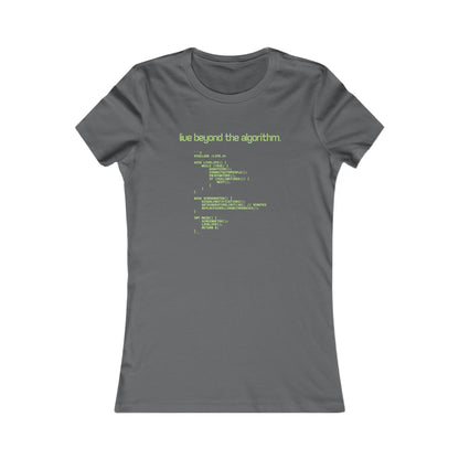 'Live Beyond the Algorithm' - Women's Comfortable Crew Tee