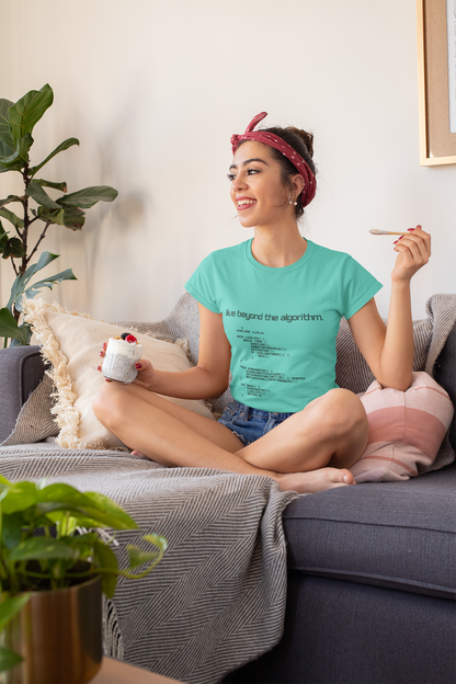 'Live Beyond the Algorithm' - Women's Comfortable Crew Tee