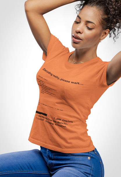 'Decoding Reality' - Women's Comfortable Crew Tee