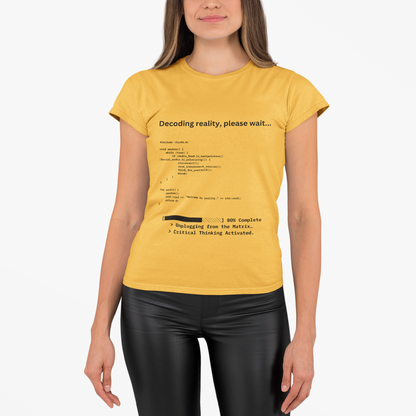 'Decoding Reality' - Women's Comfortable Crew Tee
