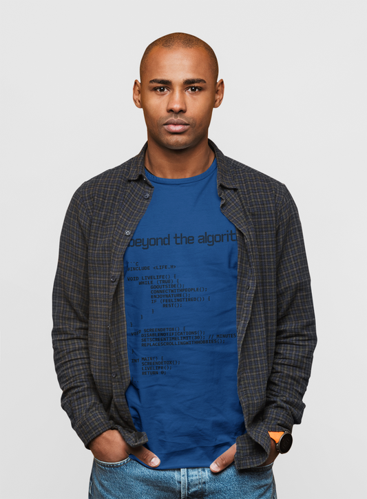 'Live Beyond the Algorithm' - Men's Crew Neck Tee