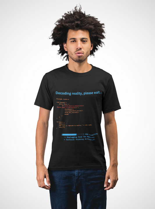 'Decoding Reality' - Men's Crew Neck Tee