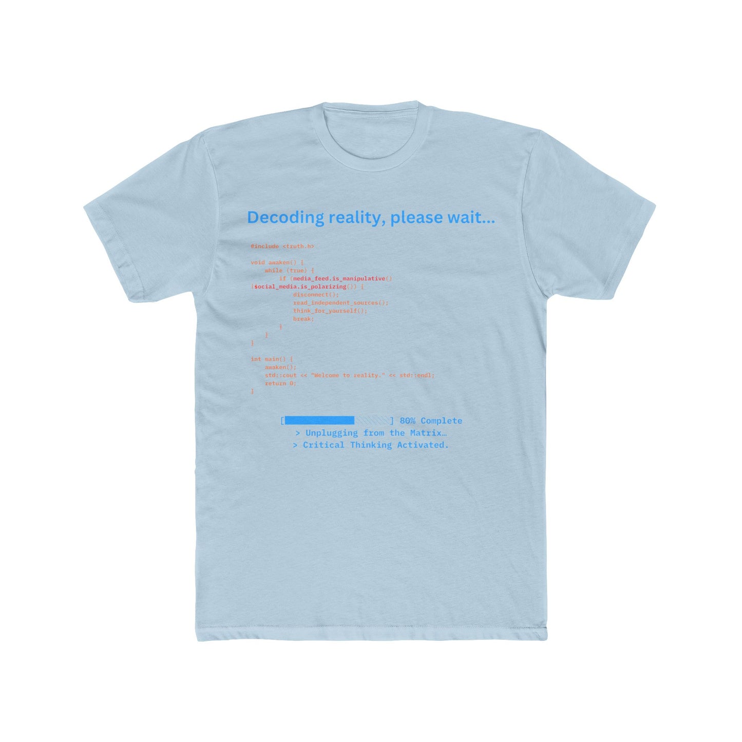 'Decoding Reality' - Men's Crew Neck Tee