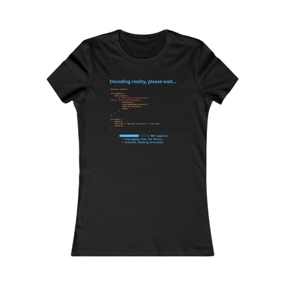 'Decoding Reality' - Women's Comfortable Crew Tee