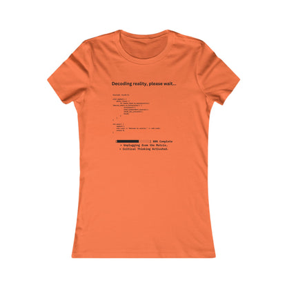 'Decoding Reality' - Women's Comfortable Crew Tee