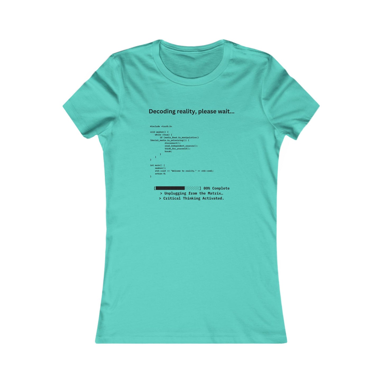 'Decoding Reality' - Women's Comfortable Crew Tee