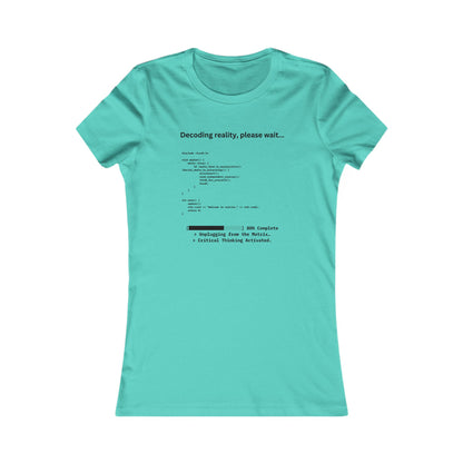 'Decoding Reality' - Women's Comfortable Crew Tee