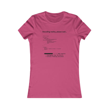 'Decoding Reality' - Women's Comfortable Crew Tee