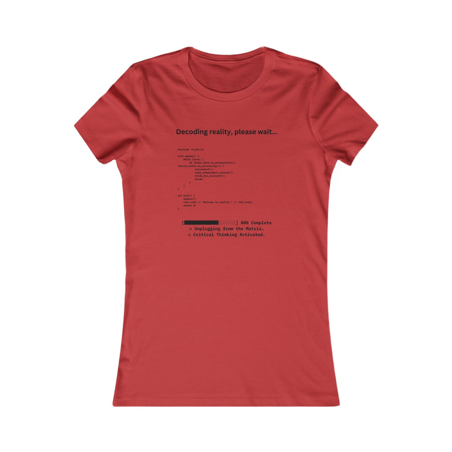 'Decoding Reality' - Women's Comfortable Crew Tee