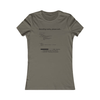 'Decoding Reality' - Women's Comfortable Crew Tee