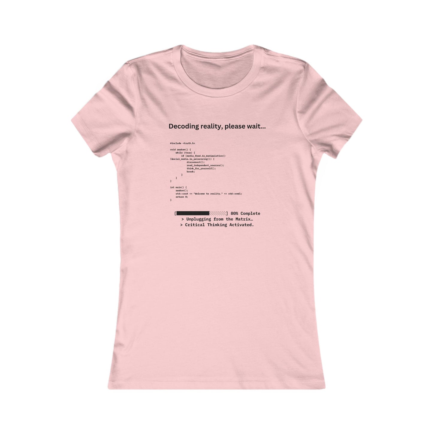 'Decoding Reality' - Women's Comfortable Crew Tee