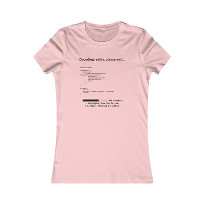 'Decoding Reality' - Women's Comfortable Crew Tee
