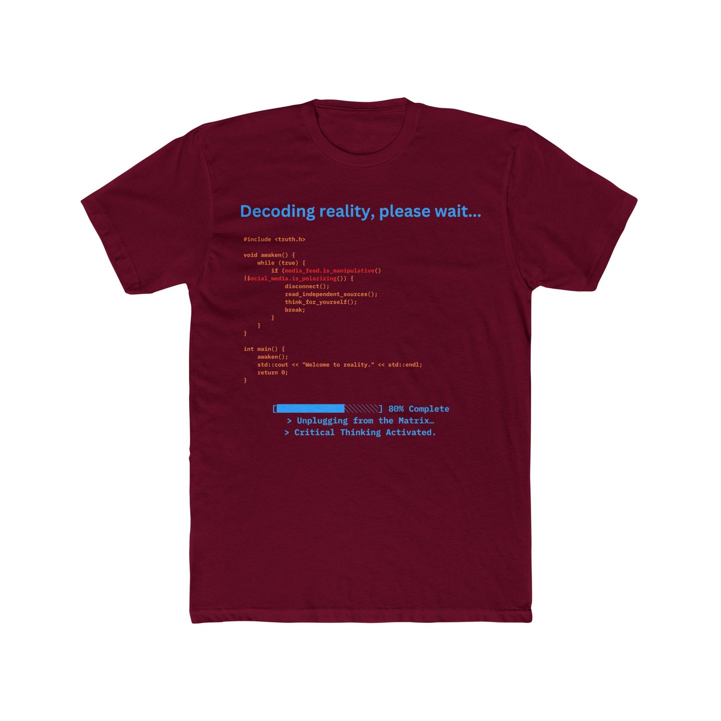 'Decoding Reality' - Men's Crew Neck Tee