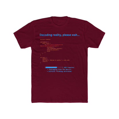 'Decoding Reality' - Men's Crew Neck Tee
