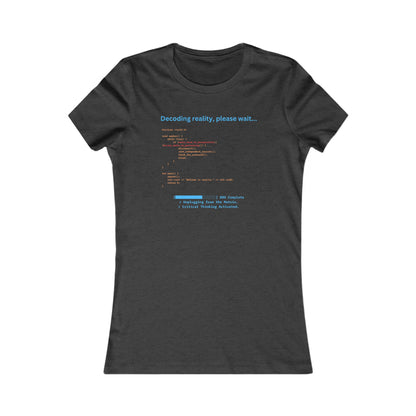 'Decoding Reality' - Women's Comfortable Crew Tee