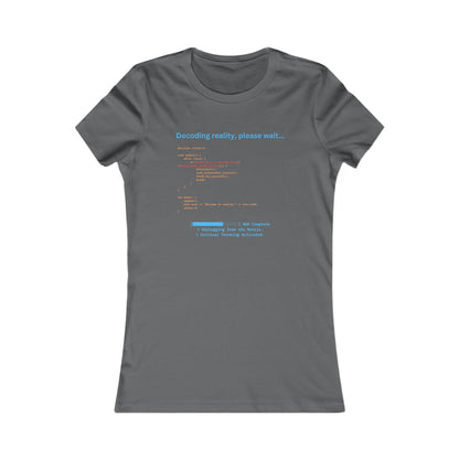 'Decoding Reality' - Women's Comfortable Crew Tee
