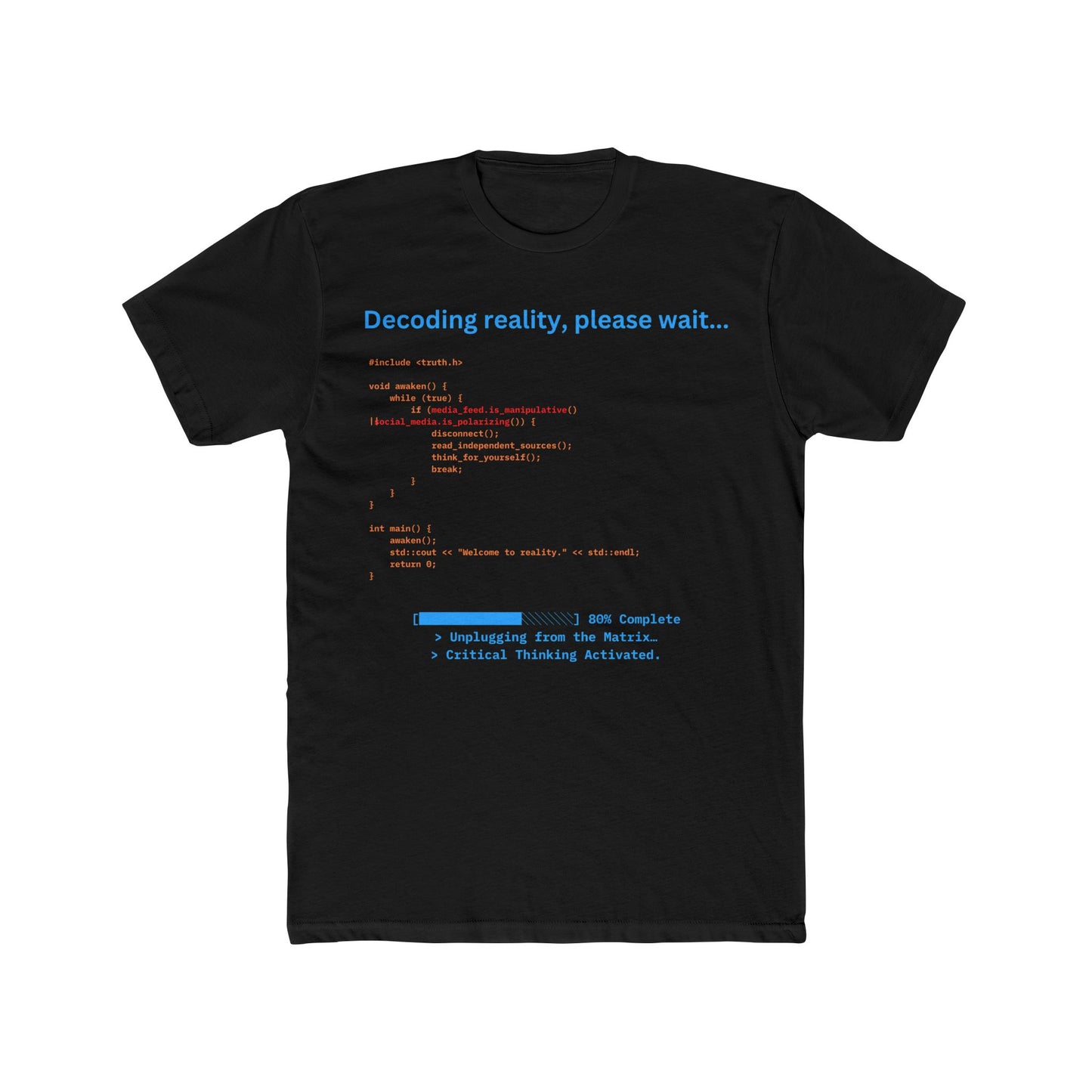 'Decoding Reality' - Men's Crew Neck Tee