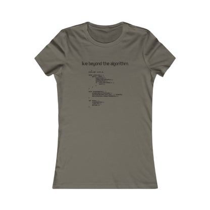 'Live Beyond the Algorithm' - Women's Comfortable Crew Tee