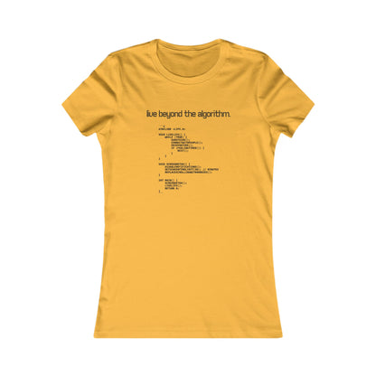 'Live Beyond the Algorithm' - Women's Comfortable Crew Tee