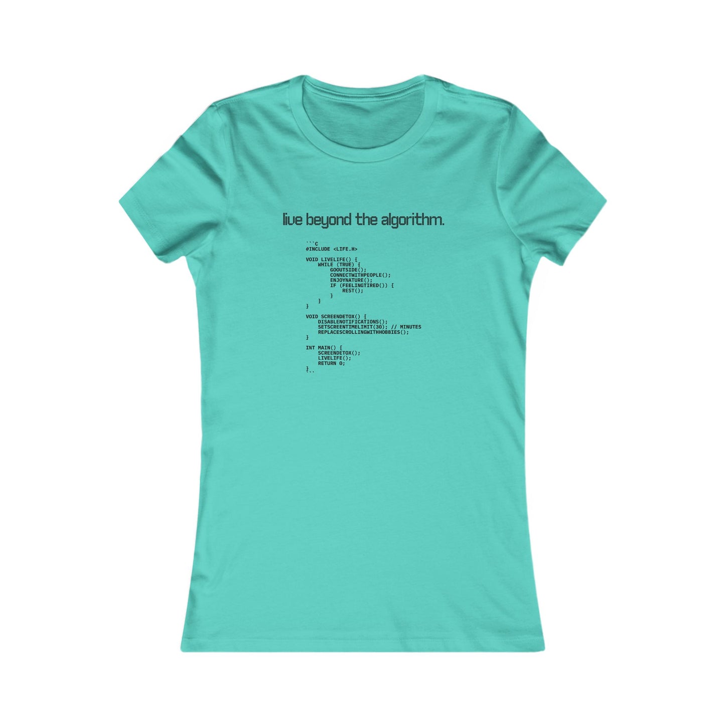 'Live Beyond the Algorithm' - Women's Comfortable Crew Tee