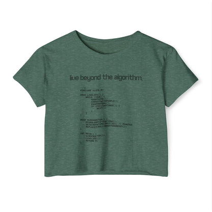 Live Beyond the Algorithm' - Women's Cropped Top