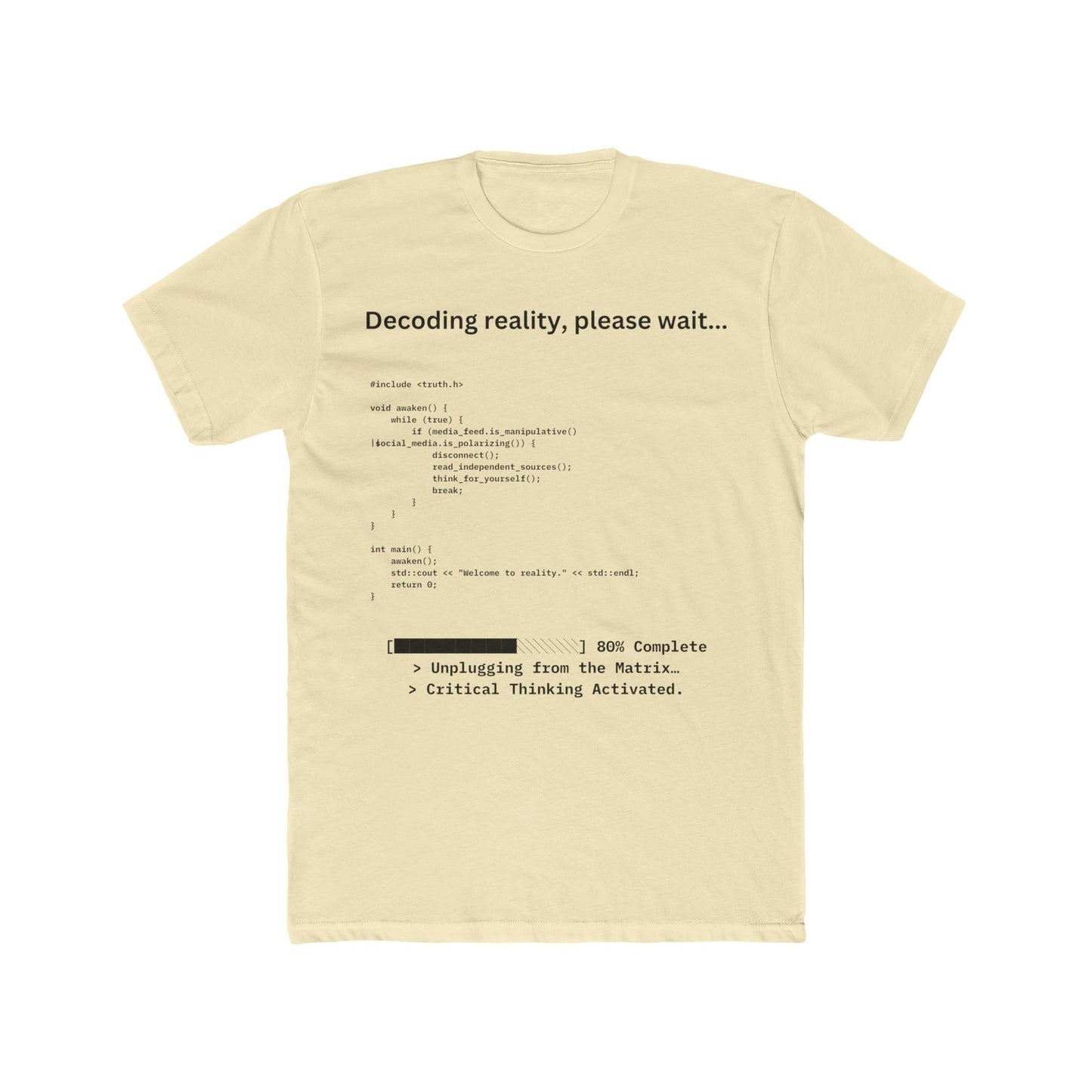'Decoding Reality' - Men's Crew Neck Tee