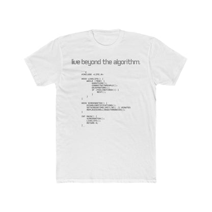 'Live Beyond the Algorithm' - Men's Crew Neck Tee