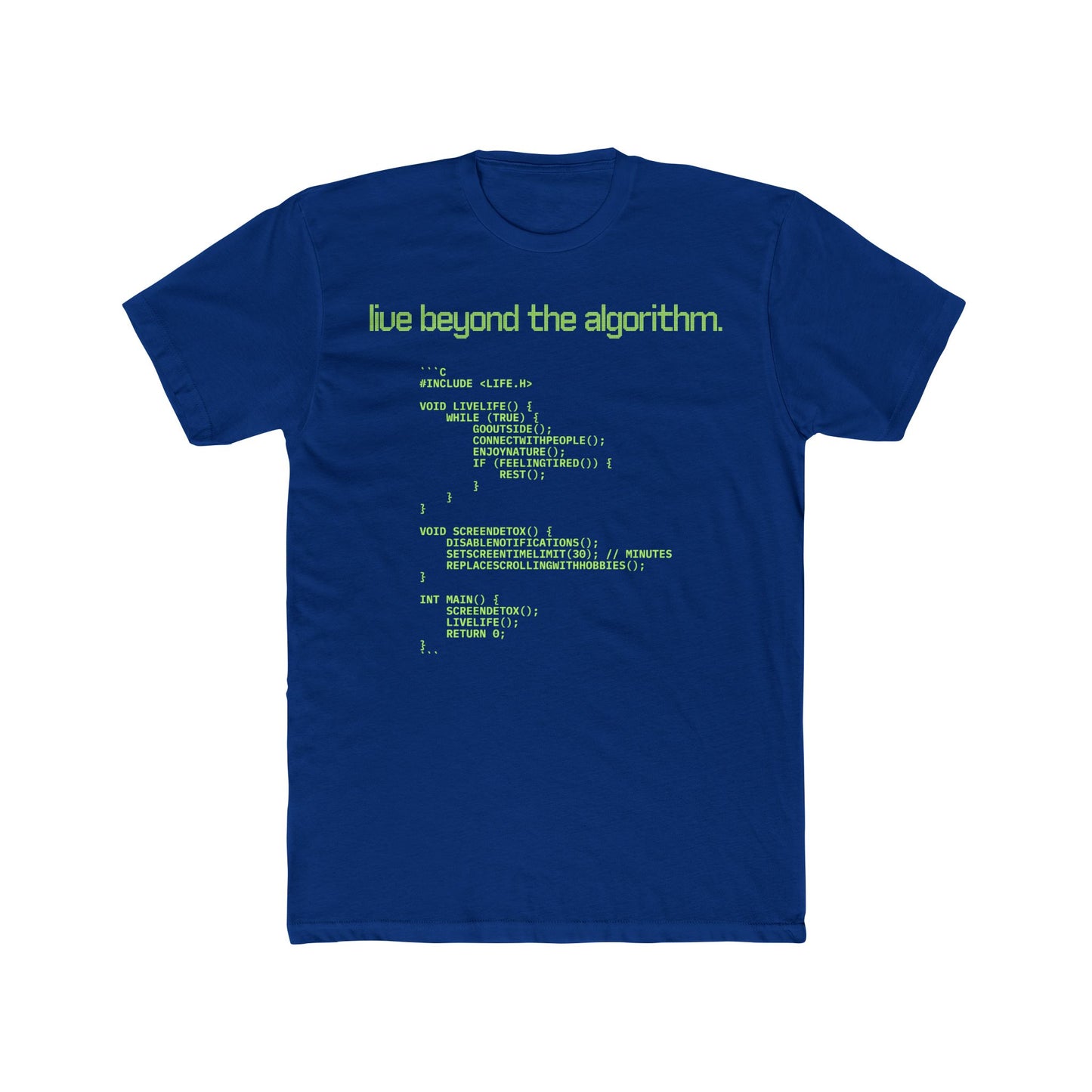 'Live Beyond the Algorithm' - Men's Crew Neck Tee